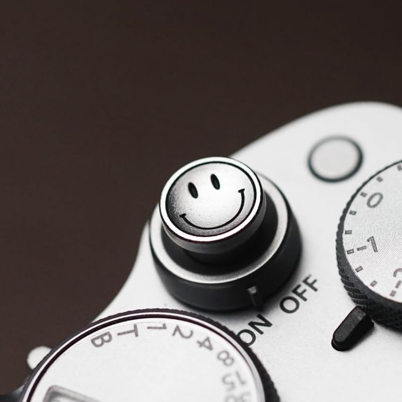 DBZZ Camera Shutter Button Compatible with FUJIFILM X-T5 X-T4 X-T20 X-T30 X-T200 X-PRO2 ，,Soft Release Button for laica M9 (Smile) - Image 2